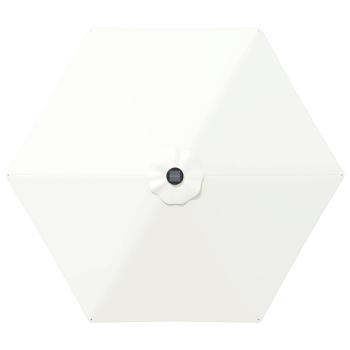 Gartenparasol mit LED-Lichtern und Sockel 300 x 300 cm