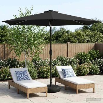 ARDEBO.de - Gartenparasol mit LED-Lichtern und Sockel 300 x 300 cm