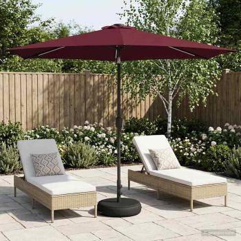 ARDEBO.de - Gartenparasol mit LED-Lichtern und Sockel 300 x 300 cm
