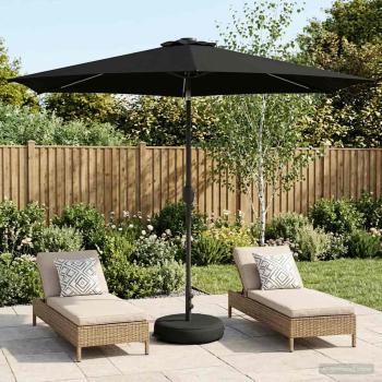 ARDEBO.de - Gartenparasol mit LED-Lichtern und Sockel 3 x 3 m Polyester
