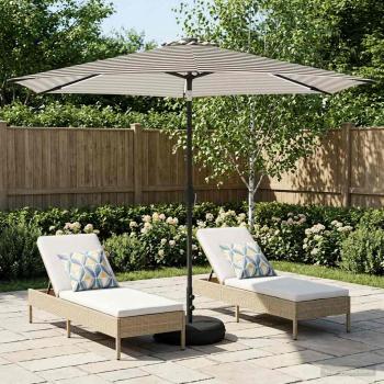 ARDEBO.de - Gartenparasol mit LED-Lichtern und Sockel 300 x 300 cm