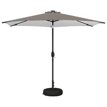 Gartenparasol mit LED-Lichtern und Sockel 300 x 300 cm