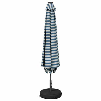 Gartenparasol mit LED-Lichtern und Sockel 300 x 300 cm