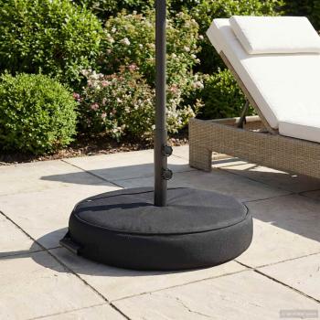 ARDEBO.de - Terrassenständer für Sonnenschirme 60 x 60 cm Stahl Schwarz