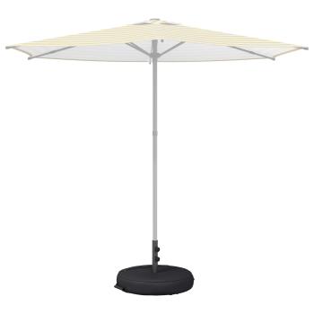 Terrassenständer für Sonnenschirme 60 x 60 cm Stahl Schwarz