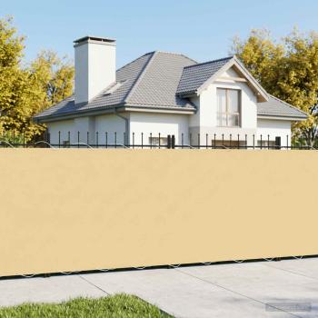 ARDEBO.de - Balkon Sichtschutz 200 x 200 cm Stoff mit PU-Beschichtung Sand