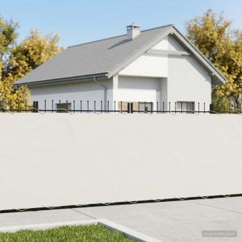 Balkon Sichtschutz 150 x 600 cm Stoff mit PU-Beschichtung Weiß