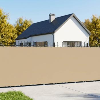 ARDEBO.de - Balkon Sichtschutz 150 x 600 cm Stoff mit PU-Beschichtung Beige