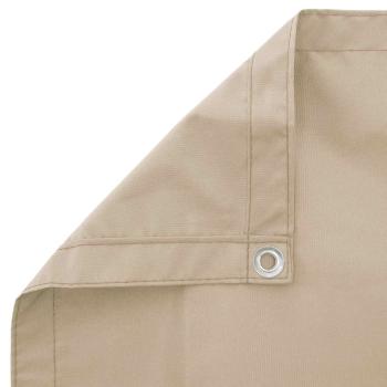 Balkon Sichtschutz 180 x 400 cm Stoff mit PU-Beschichtung Beige