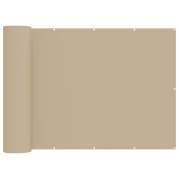 Balkon Sichtschutz 180 x 800 cm Stoff mit PU-Beschichtung Beige