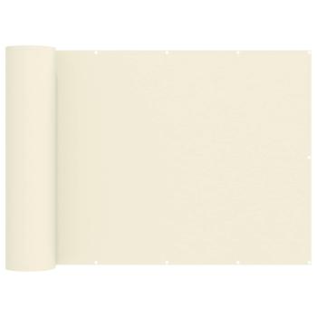 Balkon Sichtschutz 150 x 300 cm Stoff mit PU-Beschichtung Creme