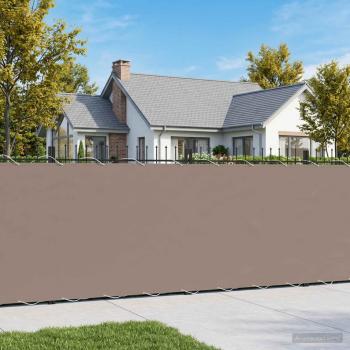 ARDEBO.de - Balkon-Sichtschutz 1,2 x 15 m Stoff mit PU-Beschichtung Taupe