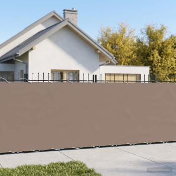 ARDEBO.de - Balkon-Sichtschutz 1,5 x 15 m Stoff mit PU-Beschichtung Taupe