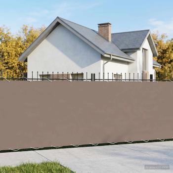 ARDEBO.de - Balkon-Sichtschutz 1,5 x 25 m Stoff mit PU-Beschichtung Taupe