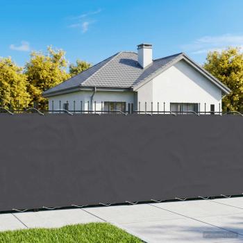 ARDEBO.de - Balkon-Sichtschutz 1,5 x 25 m Stoff mit PU-Beschichtung Schwarz