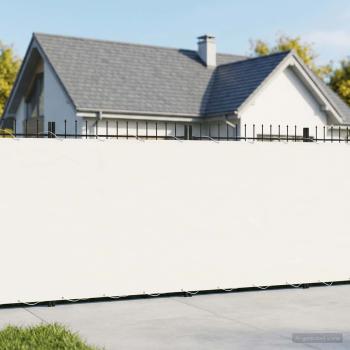 ARDEBO.de - Balkon-Sichtschutz 1,8 x 25 m Stoff mit PU-Beschichtung Weiß