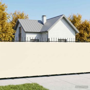 ARDEBO.de - Balkon-Sichtschutz 1,8 x 25 m Stoff mit PU-Beschichtung Creme