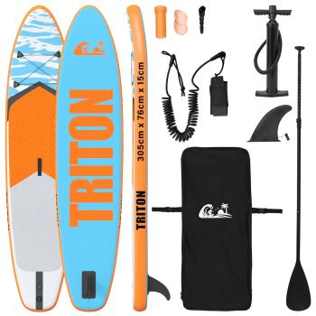 Aufblasbares Stand Up Paddle Board TRITON 305 x 76 x 15 cm Blau