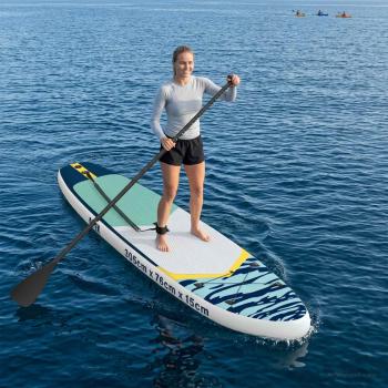 ARDEBO.de - Aufblasbares Stand Up Paddle Board APEX 305 x 76 x 15 cm Blau