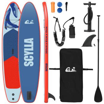 Aufblasbares Stand Up Paddle Board SCYLLA 366 x 81 x 15 cm Blau