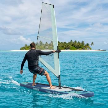ARDEBO.de - Aufblasbares SUP-Board mit Segel HYDROS 330 x 76 x 15 cm T?rkis