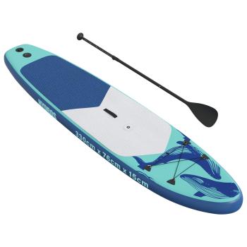 Aufblasbares SUP-Board mit Segel HYDROS 330 x 76 x 15 cm T?rkis