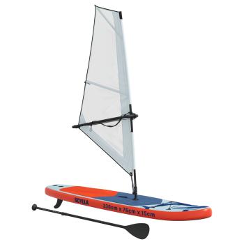 Aufblasbares SUP-Board mit Segel SCYLLA 330 x 76 x 15 cm Blau
