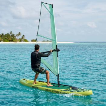ARDEBO.de - Aufblasbares SUP-Board mit Segel POSEIDON 330 x 76 x 15 cm Gr?n
