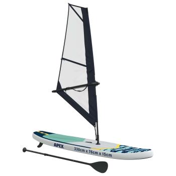 Aufblasbares SUP-Board mit Segel APEX 330 x 76 x 15 cm Blau