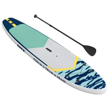 Aufblasbares SUP-Board mit Segel APEX 330 x 76 x 15 cm Blau