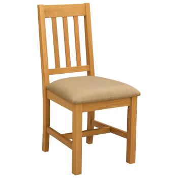 Esszimmerstuhl VENLO 2 Stk. Massivholz Eiche Beige