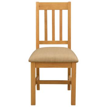 Esszimmerstuhl VENLO 2 Stk. Massivholz Eiche Beige