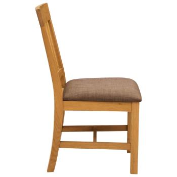 Esszimmerstuhl 2 Stk. Massivholz Eiche Grau 45 x 59 x 92 cm