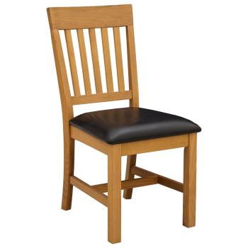 Esszimmerstuhl 2 Stk. Massivholz Eiche Schwarz 45 x 59 x 92 cm