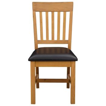 Esszimmerstuhl 2 Stk. Massivholz Eiche Schwarz 45 x 59 x 92 cm