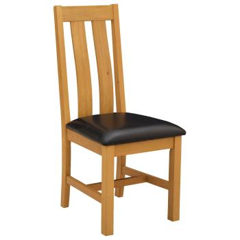 Esszimmerstuhl 2 Stk. Massivholz Eiche Schwarz 45 x 54 x 100 cm
