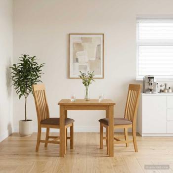 ARDEBO.de - Esszimmerstuhl 2 Stk. Massivholz Eiche Grau 45 x 59,5 x 100 cm