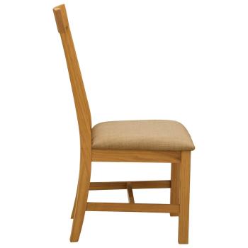 Esszimmerstuhl 2 stk. Massivholz Eiche Beige 45 x 59,5 x 100 cm