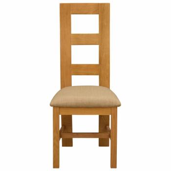 Esszimmerstuhl 2 stk. Massivholz Eiche Beige 45 x 51 x 105 cm