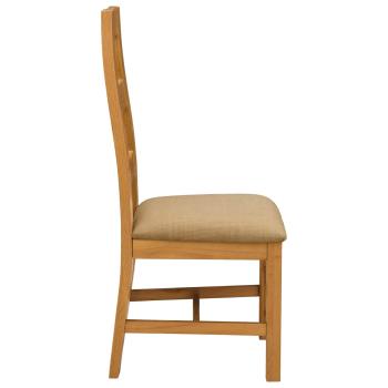 Esszimmerstuhl 2 stk. Massivholz Eiche Beige 45 x 51 x 105 cm