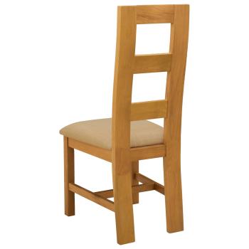 Esszimmerstuhl 2 stk. Massivholz Eiche Beige 45 x 51 x 105 cm