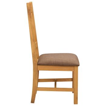 Esszimmerstuhl 2 stk. Massivholz Eiche Grau 45 x 54 x 105 cm