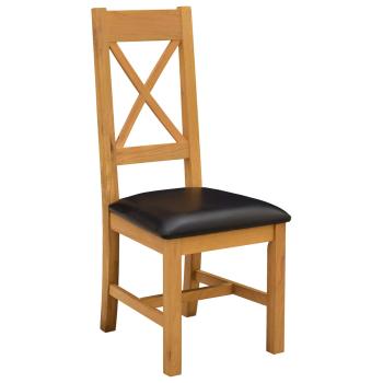 Esszimmerstuhl 2 Stk. Massivholz Eiche Schwarz 45 x 54 x 105 cm