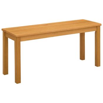Esstischbank 95 x 32 x 45 cm Massivholz Eiche Natur