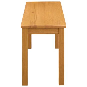 Esstischbank 95 x 32 x 45 cm Massivholz Eiche Natur