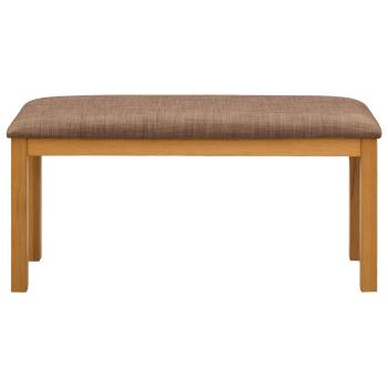 Esstischbank 95 x 32 x 45 cm Massivholz Eiche Grau