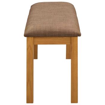 Esstischbank 95 x 32 x 45 cm Massivholz Eiche Grau