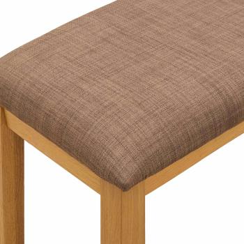 Esstischbank 95 x 32 x 45 cm Massivholz Eiche Grau