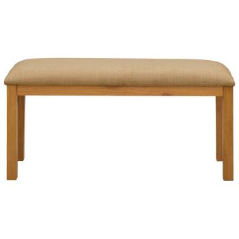 Esstischbank 95 x 32 x 45 cm Massivholz Eiche Beige