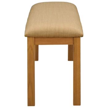 Esstischbank 95 x 32 x 45 cm Massivholz Eiche Beige